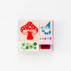 Gnome & Mushroom Small Stamp Kit