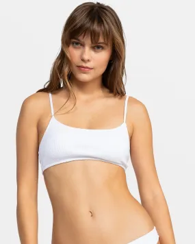 Aruba Basic Bralette Bikini Top - Bright White