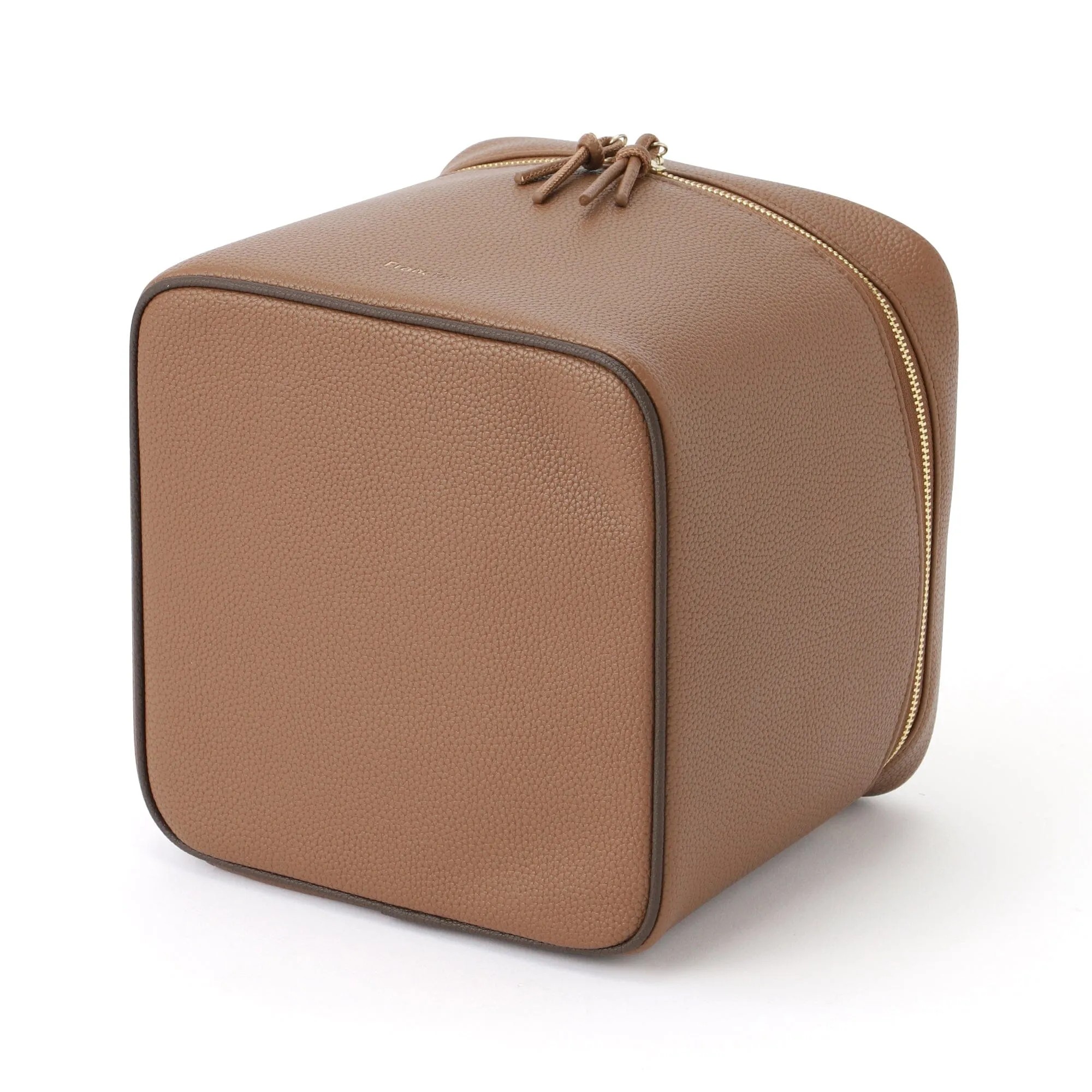 Bicolor Vanity Pouch L Brown