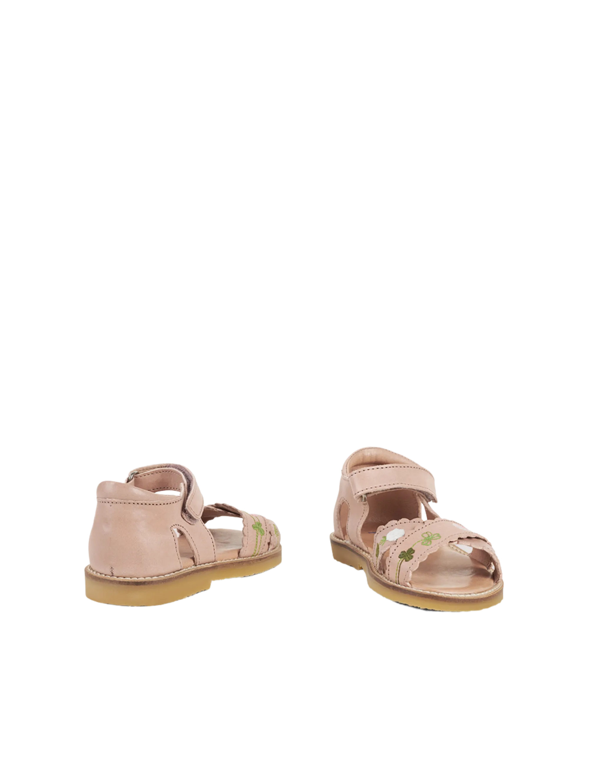 Blooming Clover Scallop Crossover Sandal - Soft pink