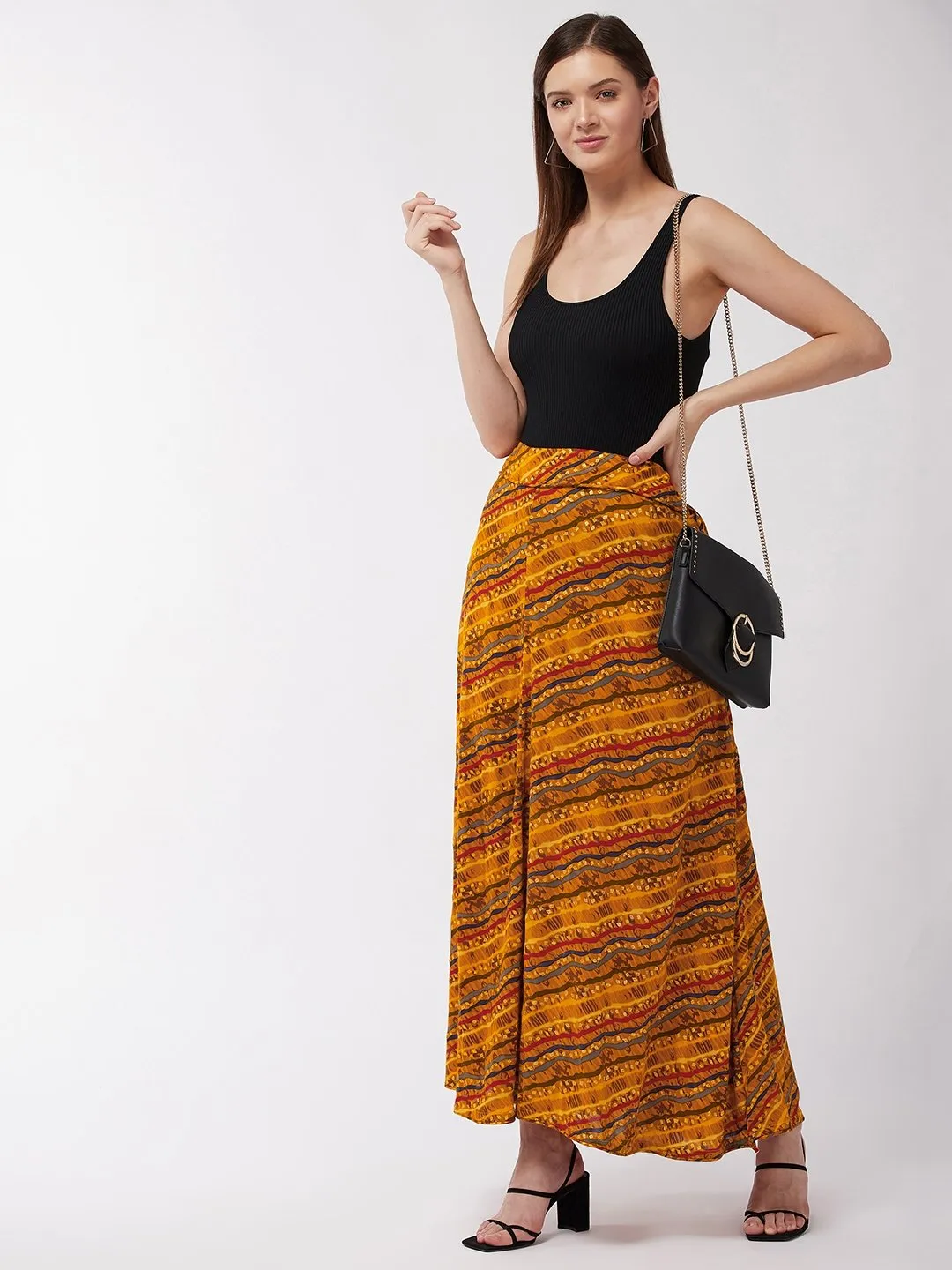 Corn Yellow Lahariya Skirt