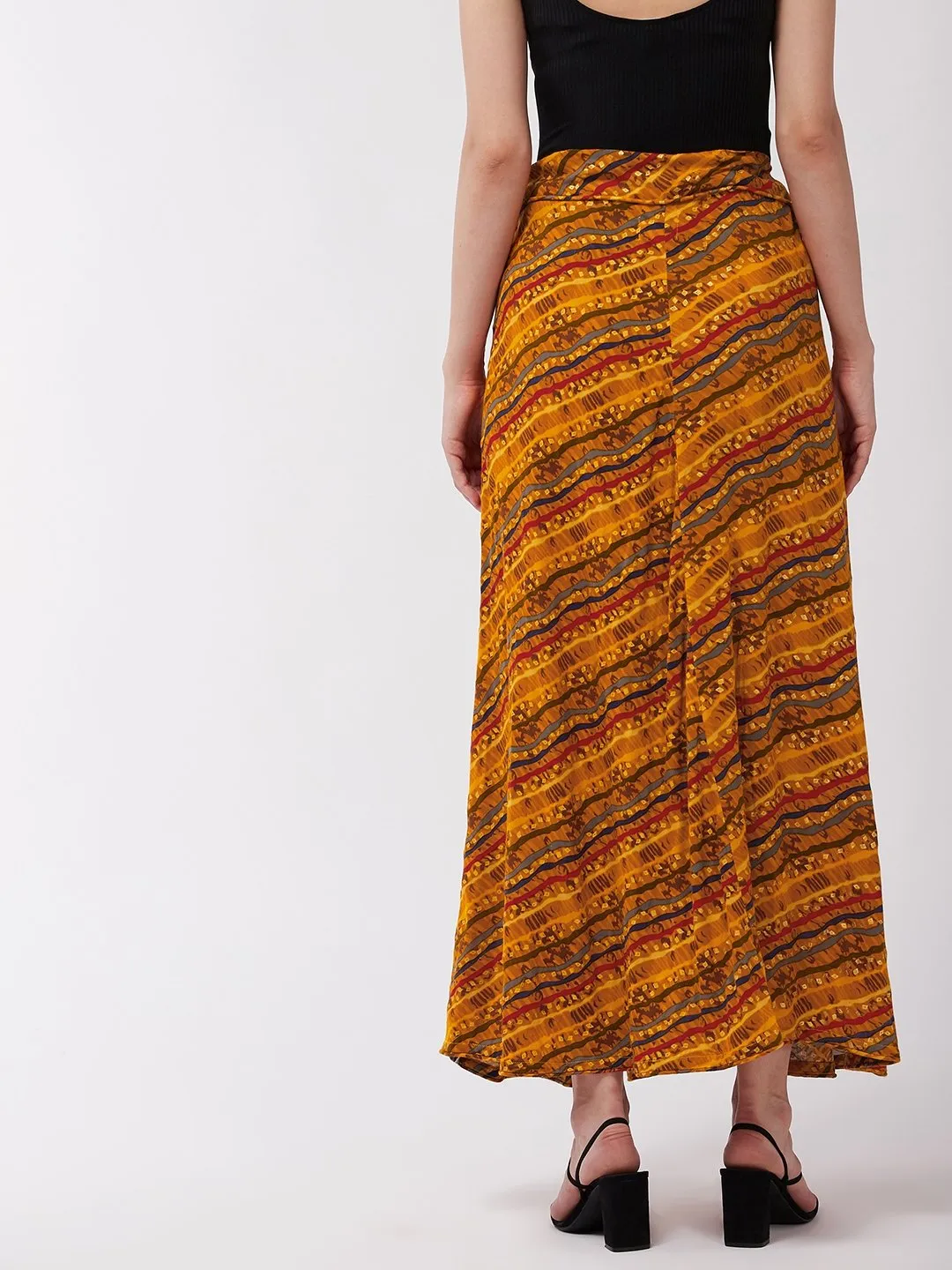 Corn Yellow Lahariya Skirt