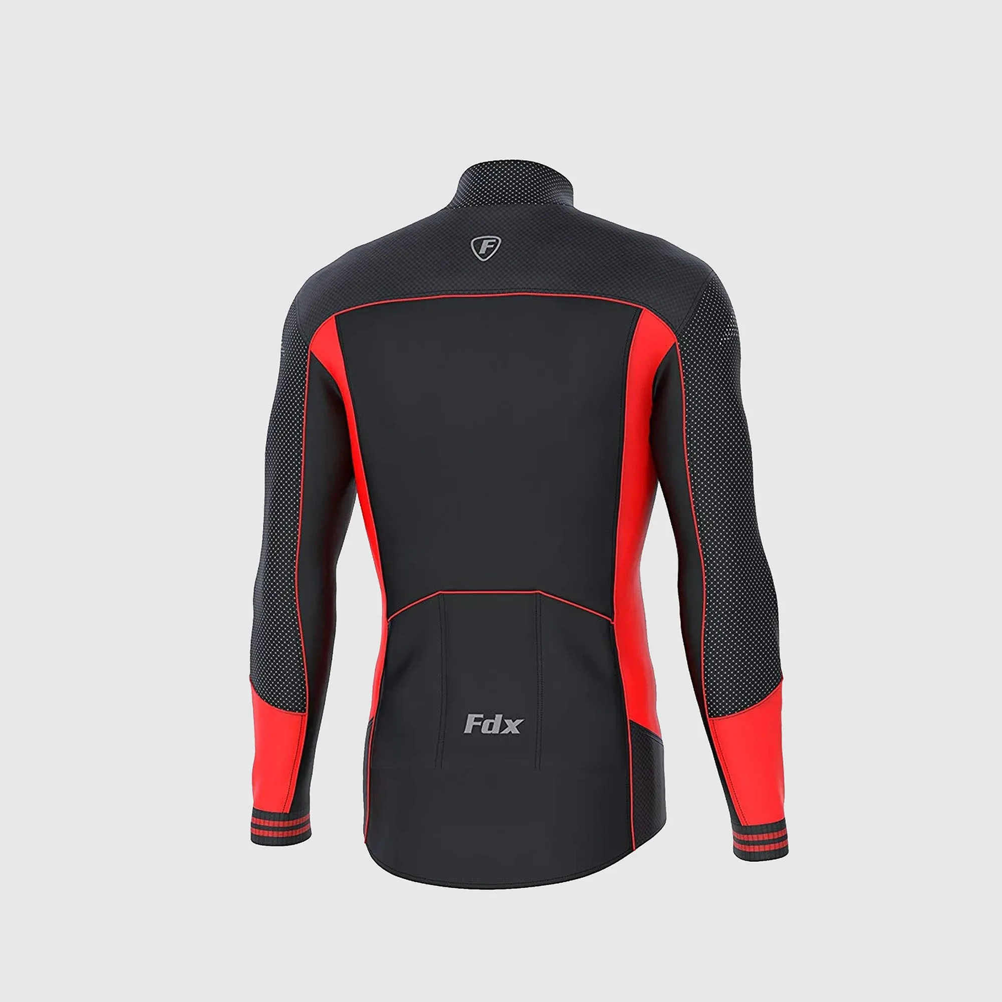 Fdx Men's & Boy's Set Thermodream Thermal Roubaix Long Sleeve Cycling Jersey & Bib Tights - Red