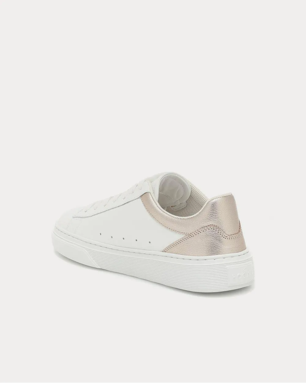 H365 leather Bianco Salmone Low Top Sneakers