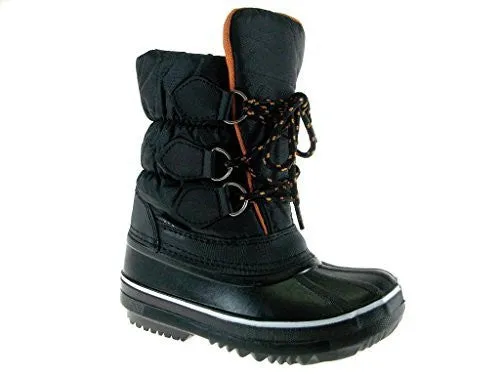 Kids BHD-06I Quilted Lace Up Winter Boots