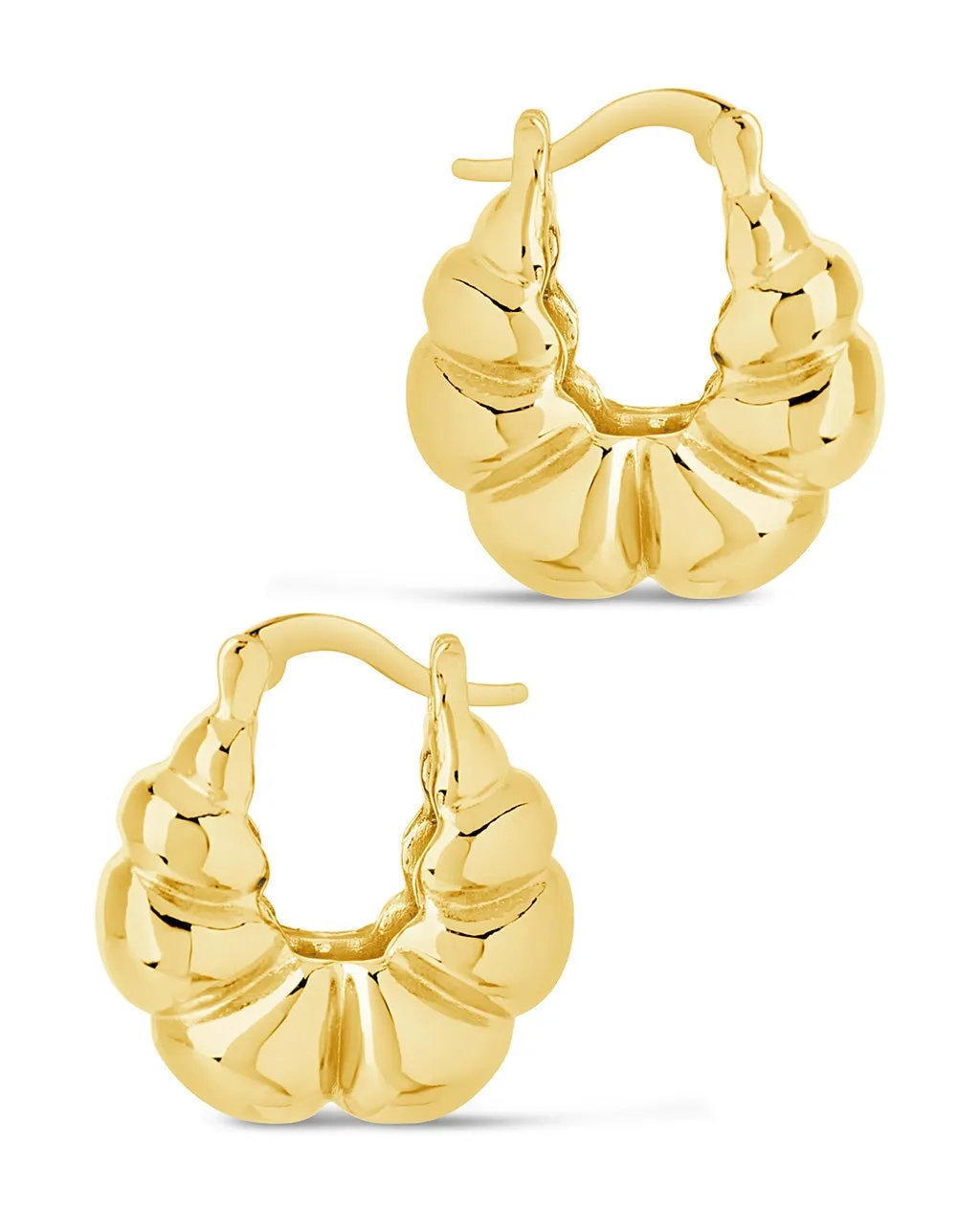 Petite Croissant Hoop Earrings