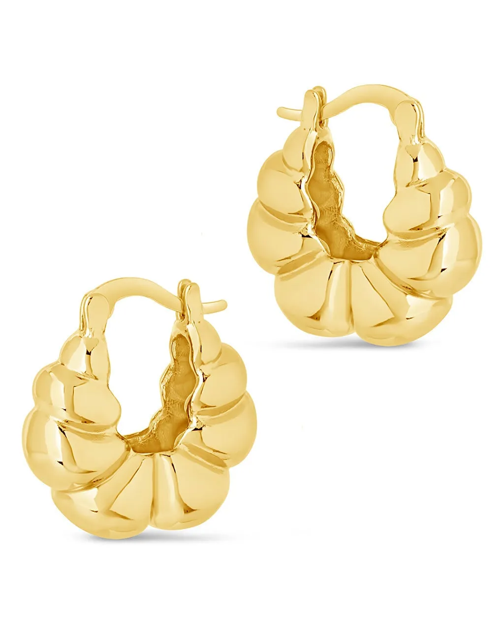 Petite Croissant Hoop Earrings