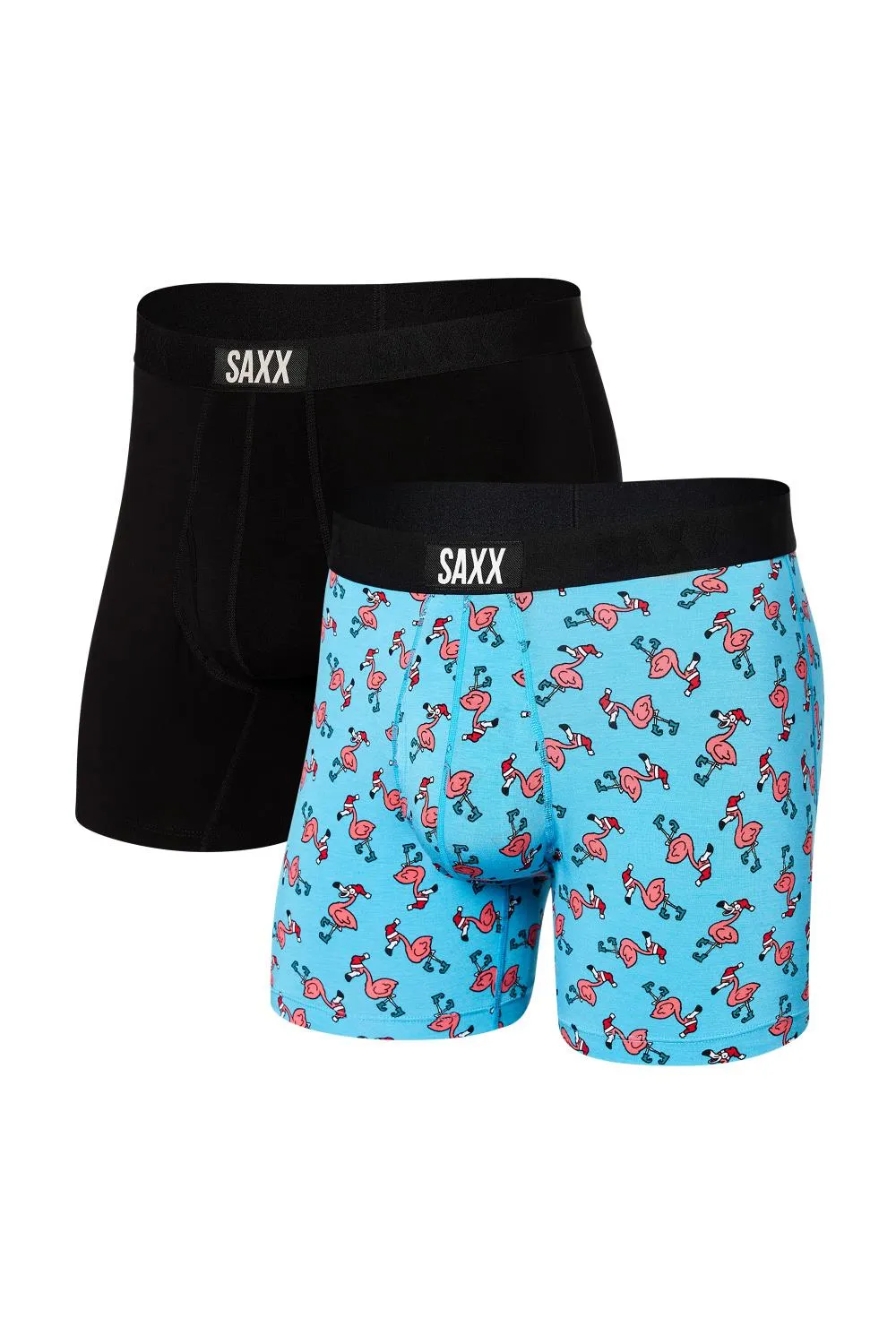 SAXX Ultra Boxer Brief 2 Pack SXPP2U-FLM (Fa-La-Mingo/Black)