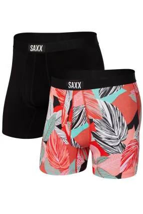 SAXX Ultra Boxer Brief 2 Pack SXPP2U-PPB (Pop Trop/Black)