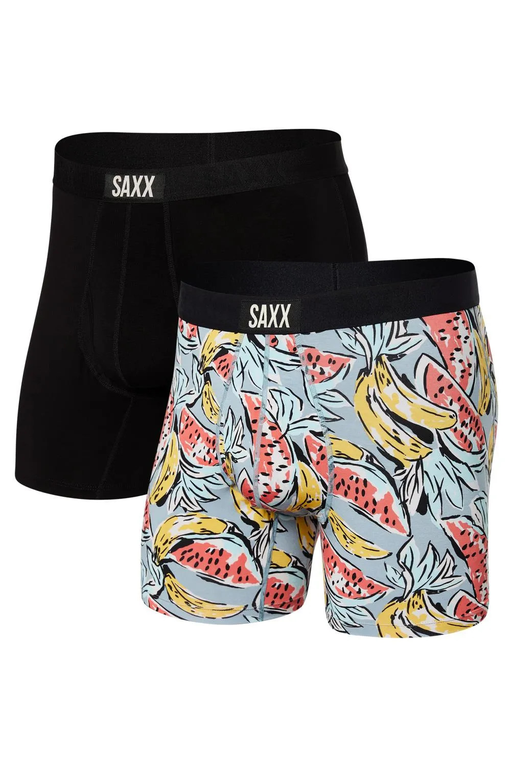 SAXX Ultra Boxer Brief 2 Pack SXPP2U-TPB (Tropicalia/Black)