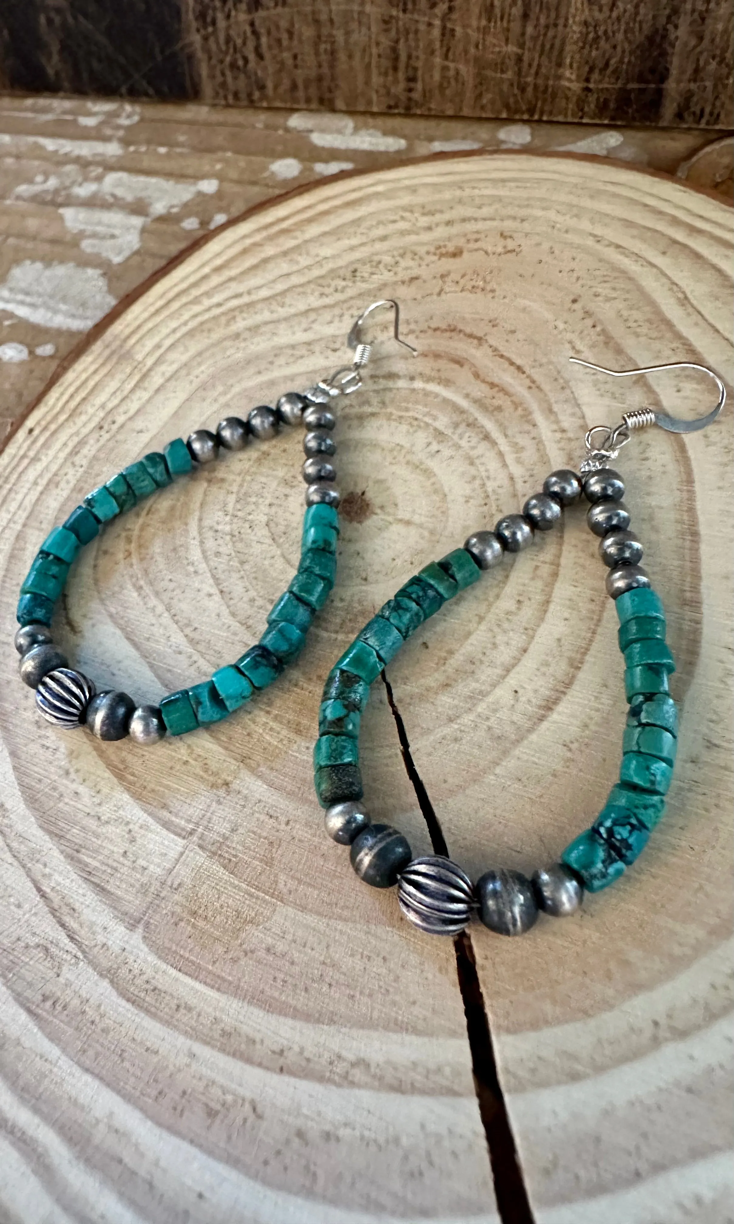 TURQUOISE TEARDROPS Sterling Silver Earrings